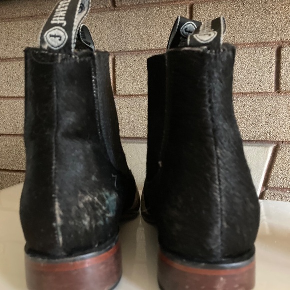 Western Calf Hide Mexican Square Toe Chelsea Cowboy Boots Men’s Size 8.5 - Picture 8 of 11